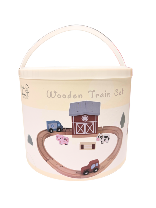 Birch & Bloom Wooden Train Set