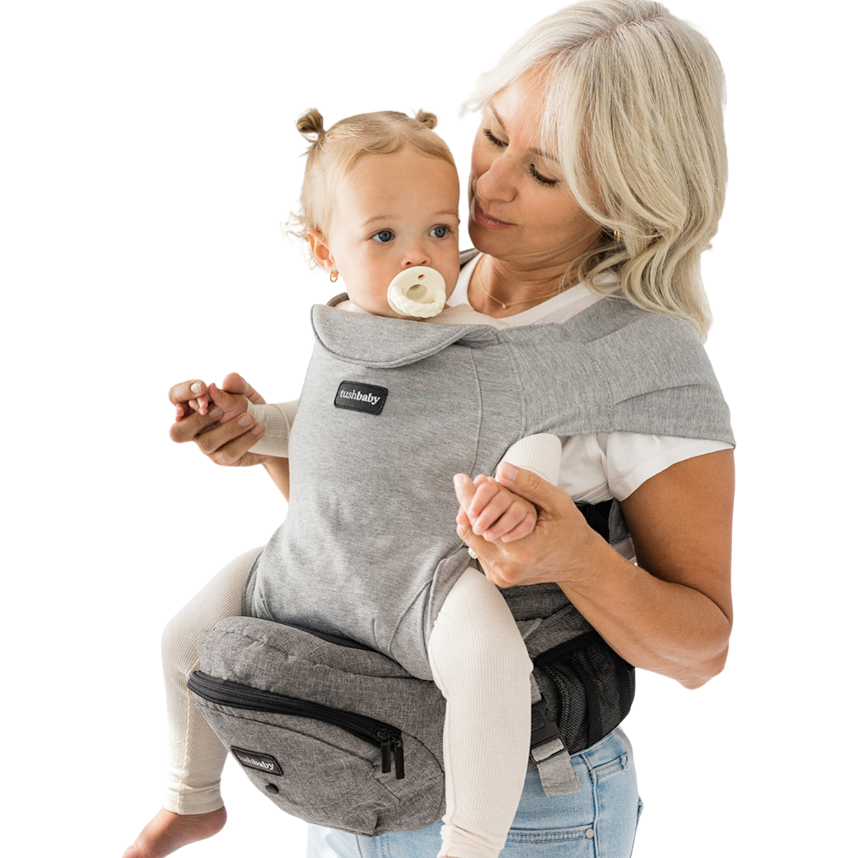 Tushbaby Hip Seat Hands-Free Attachment Carrier | Grey