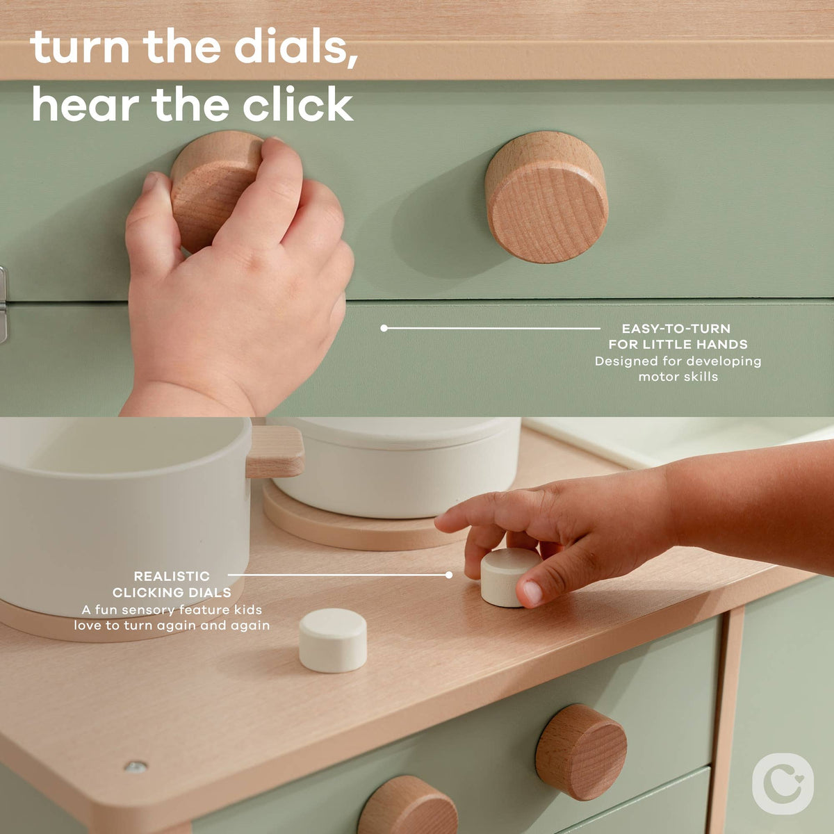 Comfy Cubs Wooden Kids Kitchen Playset