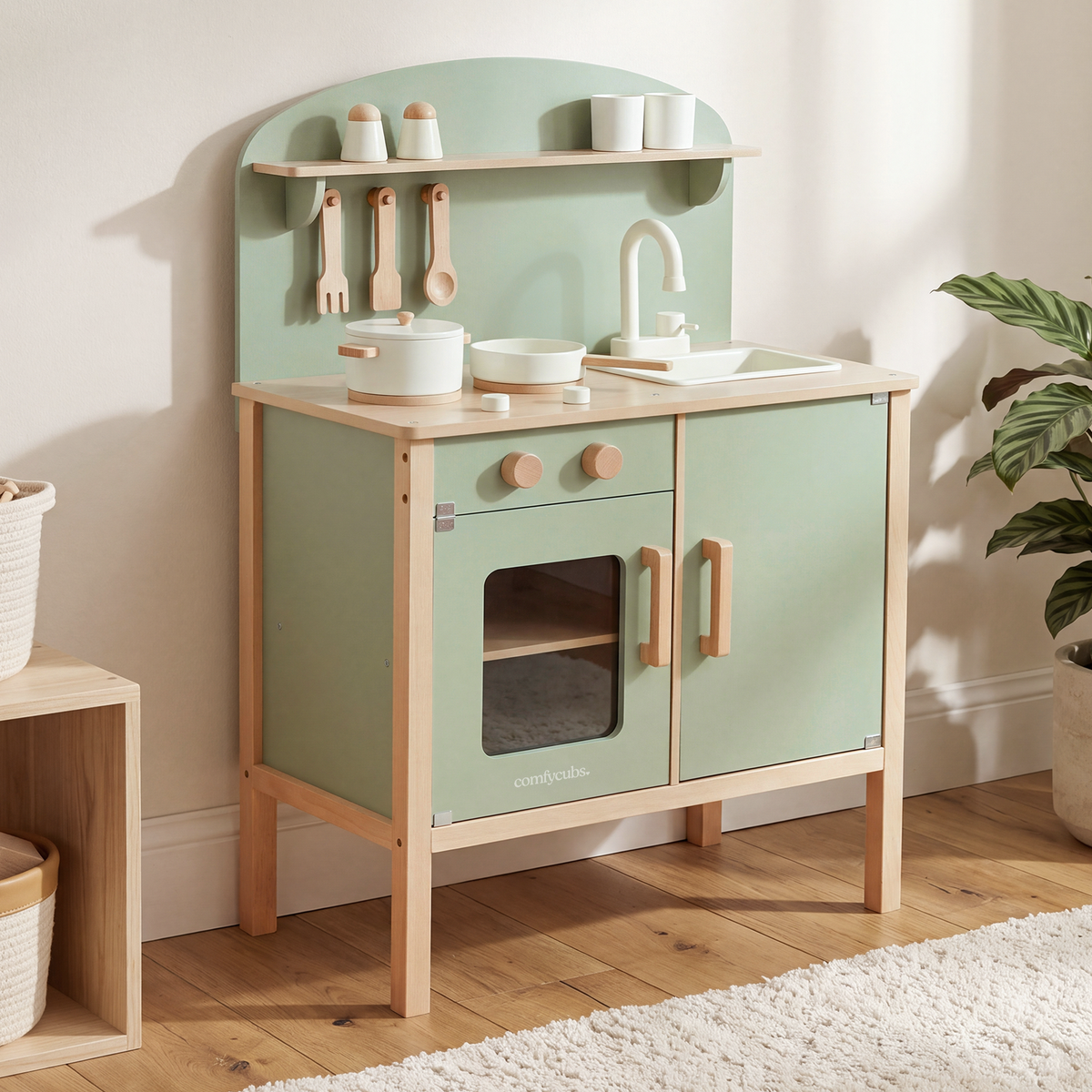 Comfy Cubs Wooden Kids Kitchen Playset