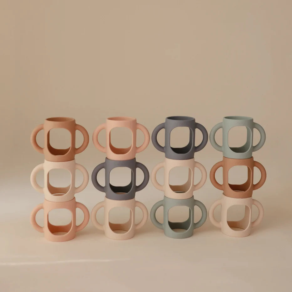 Mushie | Silicone Bottle Handle Set